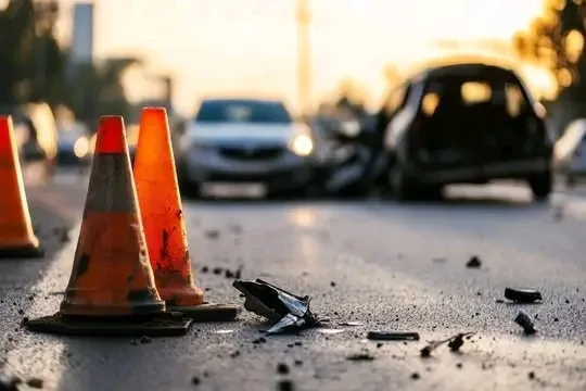 Emergency services responding to a vehicle collision at Zojila Pass
