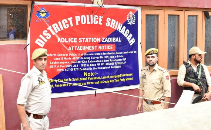 Suspected Drug Peddler’s Property Attached In Jammu And Kashmir