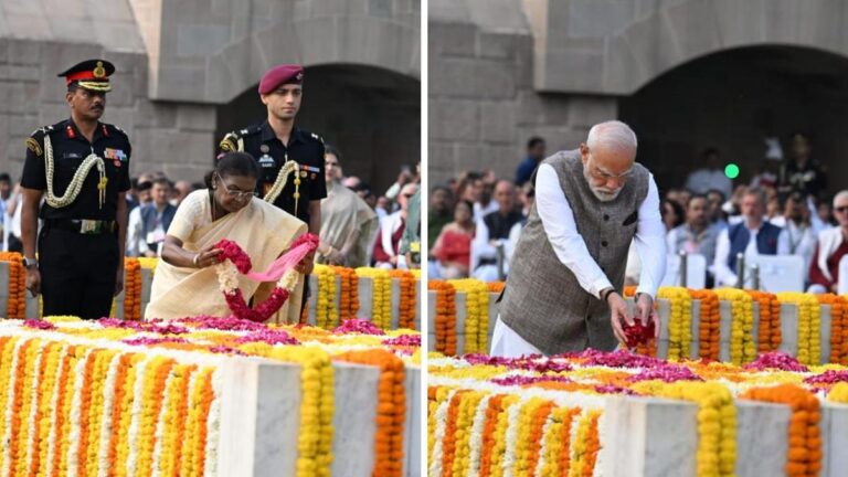 President Murmu, PM Modi Pay Homage To Gandhi, Shastri On Birth Anniversary