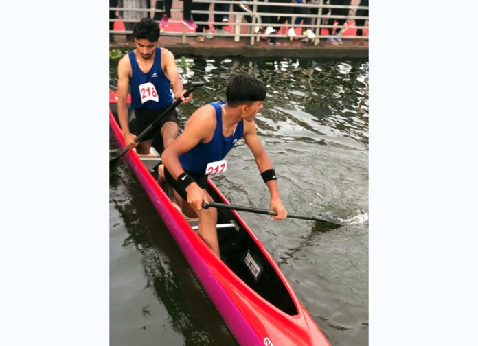 Jammu and Kashmir athletes competing in Kayaking and Canoeing