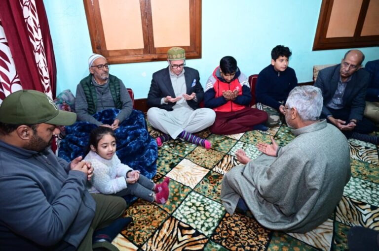 CM Omar Abdullah Visits Families Of Nowgam Blast, Assures Full Support