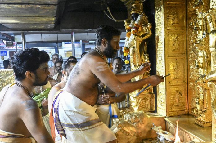 Devotees at Sabarimala during Mandalam-Makaravilakku season